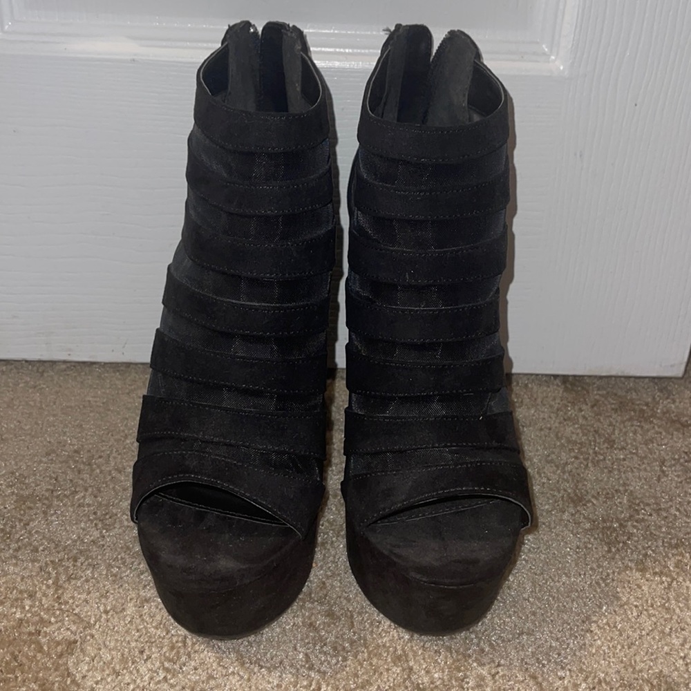 Charlotte Russe Black platform booties